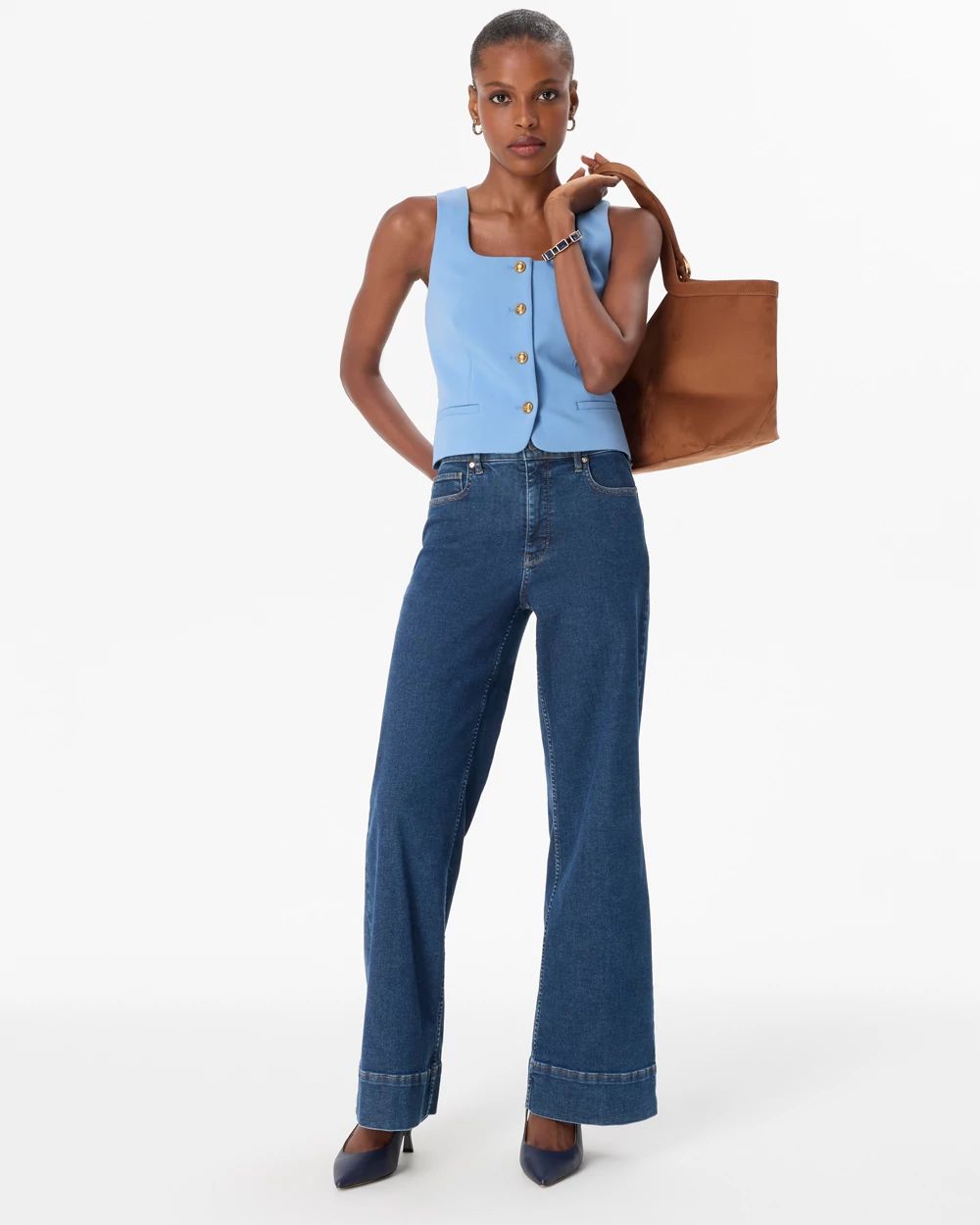 Extra High-Rise Wide-Leg Trouser Jean | White House Black Market